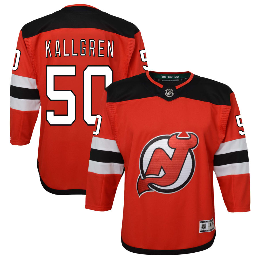 Erik Kallgren New Jersey Devils Youth Home Premier Jersey - Red