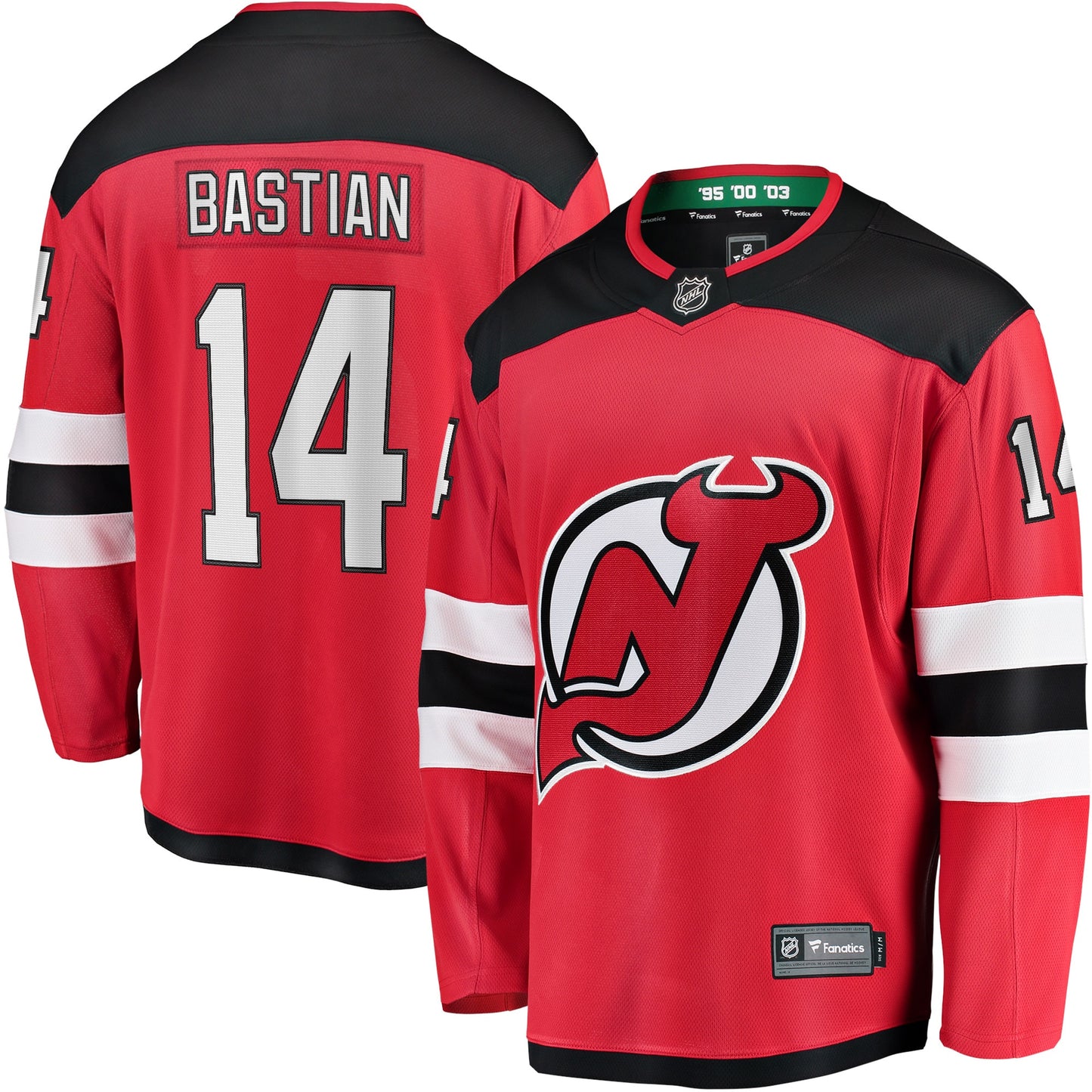 Nathan Bastian New Jersey Devils Fanatics Branded Home Breakaway Player Jersey - Red