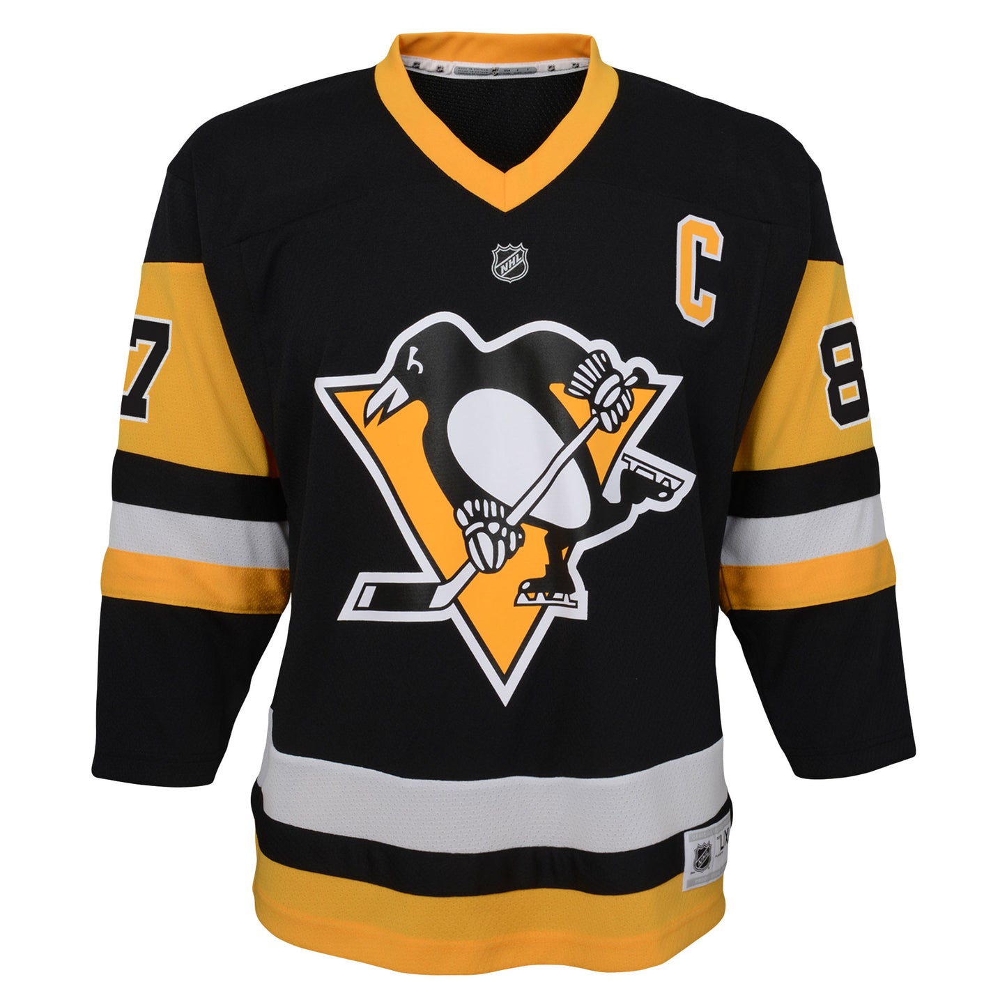 Sidney Crosby Pittsburgh Penguins Youth Captain Patch Home Replica Player Jersey - Black