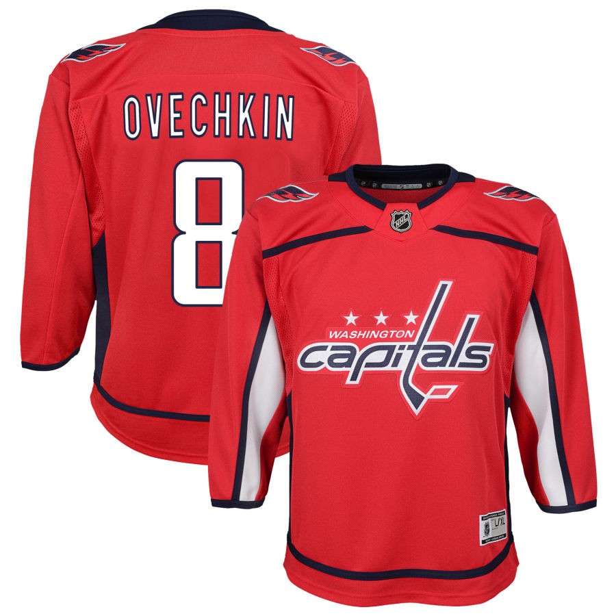 Alex Ovechkin Washington Capitals Youth Home Premier Jersey - Red