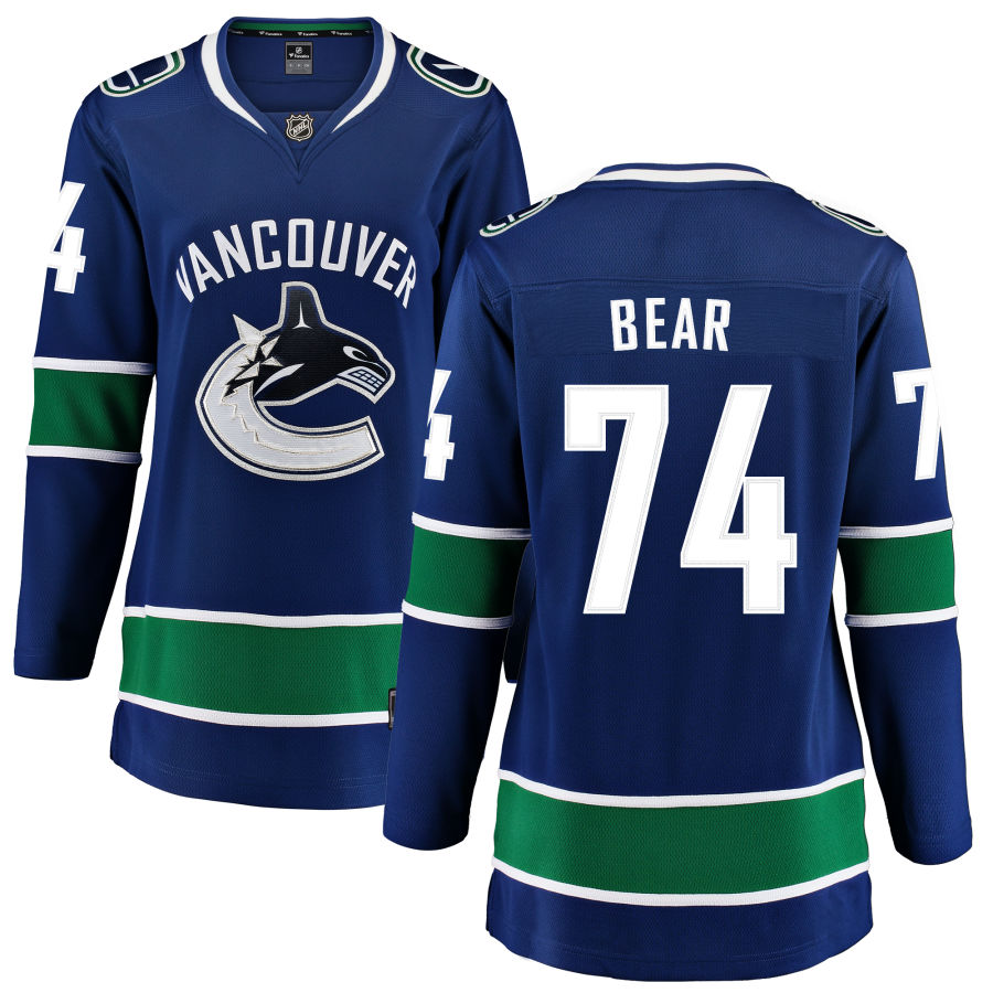 Ethan Bear Vancouver Canucks Fanatics Branded Women's Home Breakaway Jersey - Blue