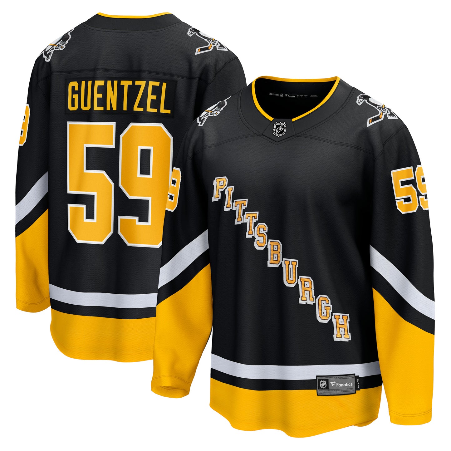 Jake Guentzel Pittsburgh Penguins Fanatics Branded 2021/22 Alternate Premier Breakaway Player Jersey - Black