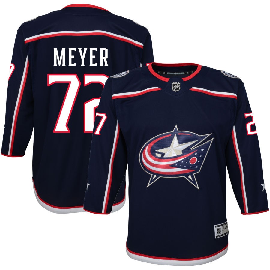 Carson Meyer Columbus Blue Jackets Youth Home Premier Jersey - Navy