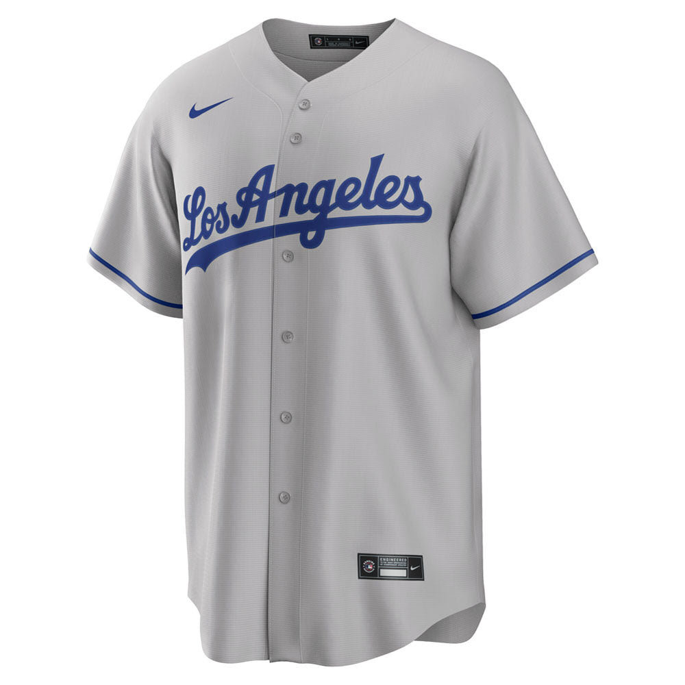 Men's Los Angeles Dodgers Clayton Kershaw Road Player Name Jersey - Gray