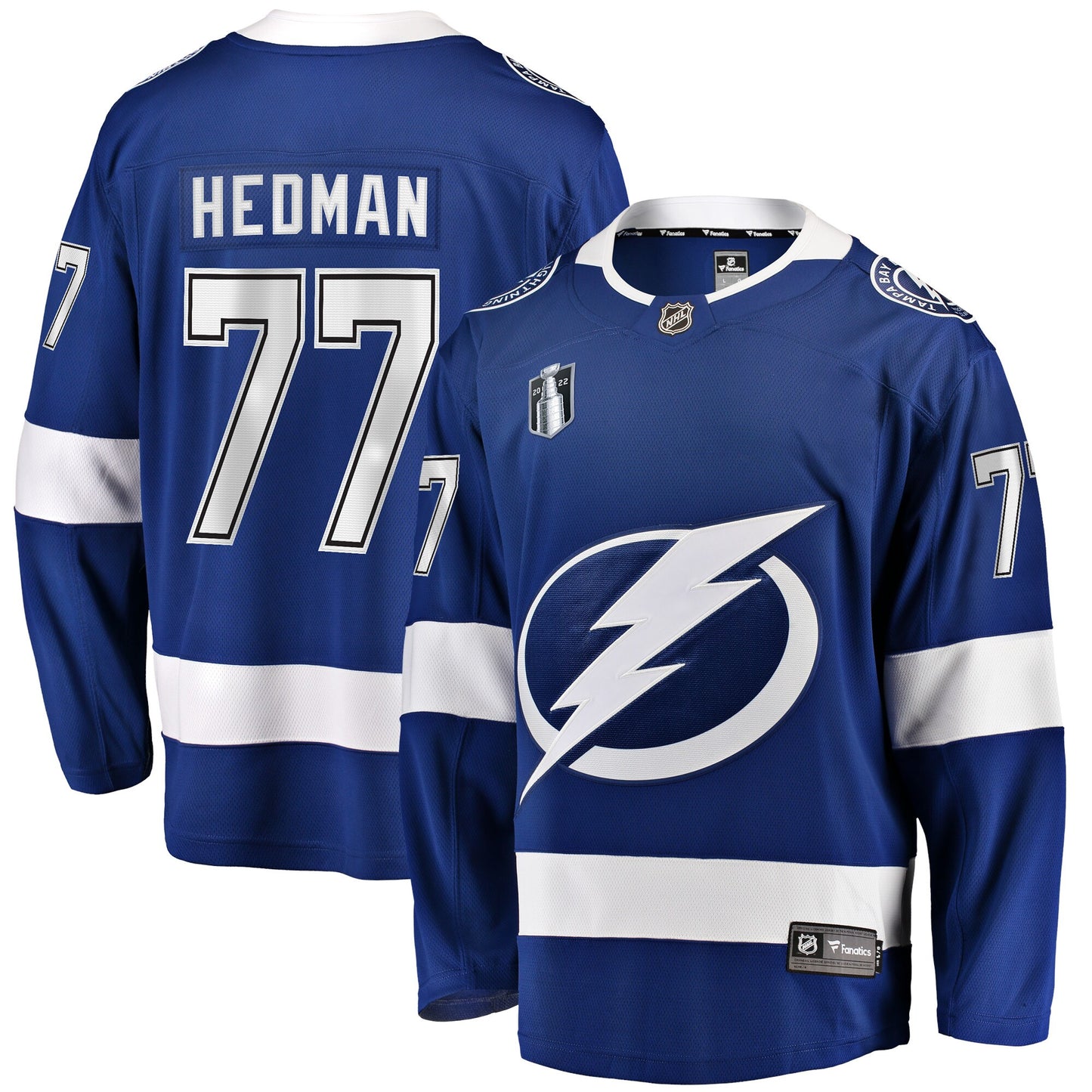 Victor Hedman Tampa Bay Lightning Fanatics Branded Home 2022 Stanley Cup Final Breakaway Player Jersey - Blue