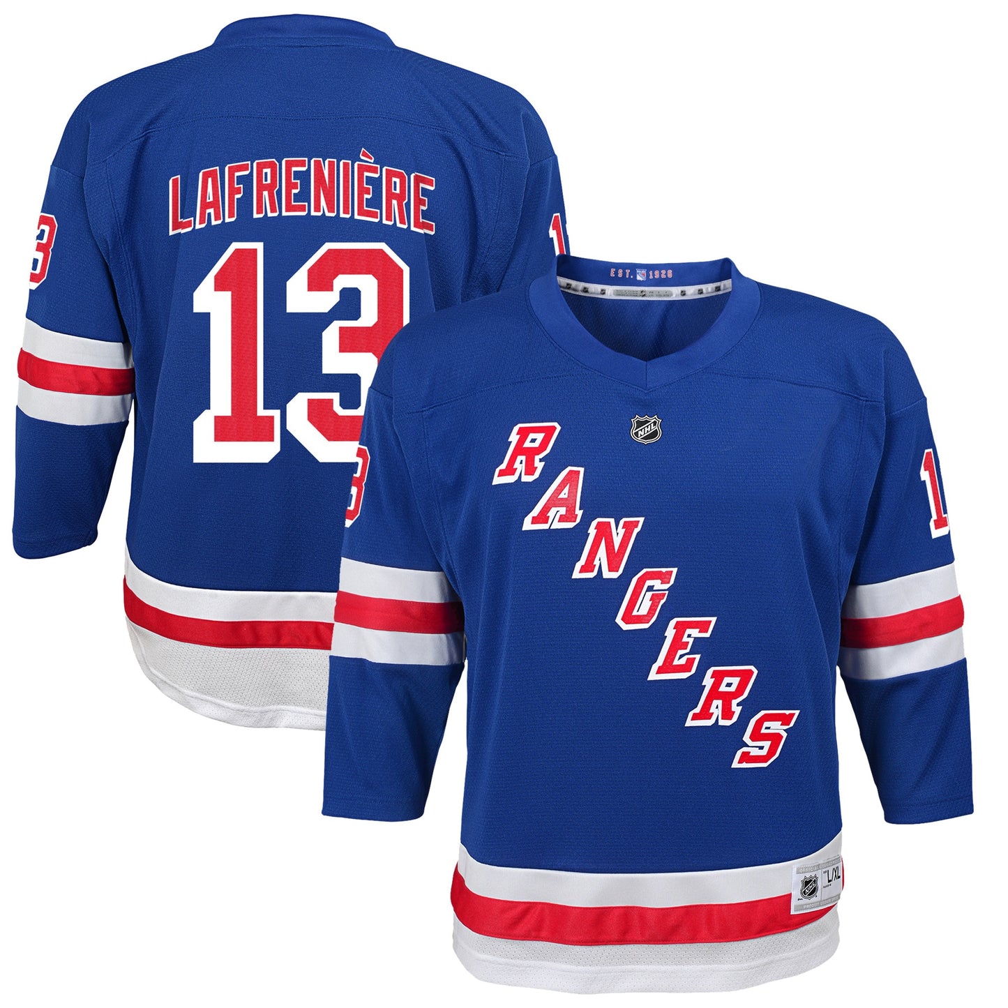 Alexis Lafreniere New York Rangers Youth Home Replica Player Jersey - Blue
